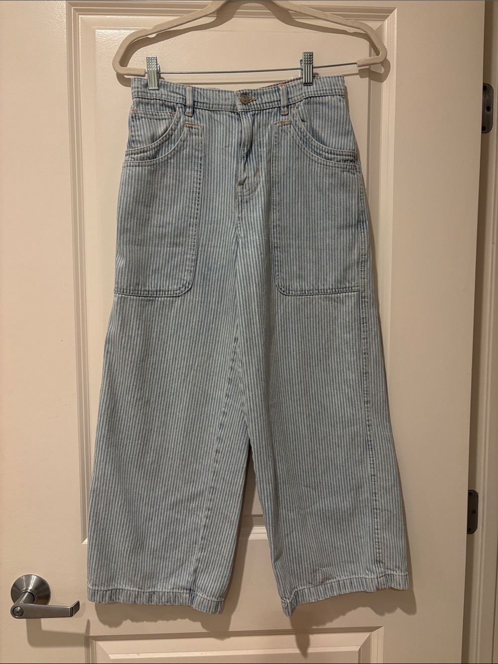 We The Free Light Blue Wide-Leg Corduroy Jeans